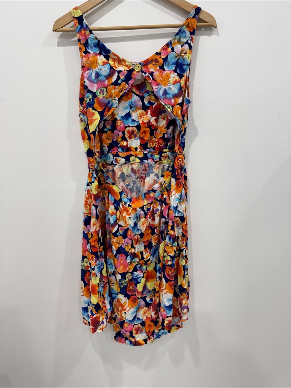 G21 Floral Sleeveless Fit & Flare Dress Women’s Large Multicolor Rayon - Picture 5 of 9
